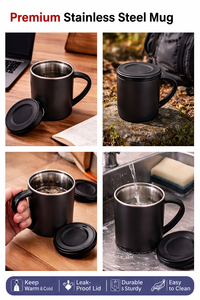 Stainless Steel Double Wall Insulated Coffee <b>Mug</b> with Personalization and Printing for Father's Day and Mother's Day - Product Image 2