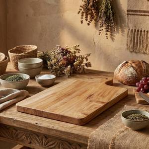 Accessoires de cuisine en gros, planche à découper personnalisée en noyer, acacia, bambou avec rainure pour les jus - Product Image 3