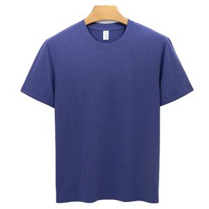 Camisetas de Cuello Redondo de Alta Calidad, Nuevas, de Color Sólido, Corte Regular, Manga Corta, 100% Algodón para Hombre y Mujer, Suministro Directo de Fábrica - Product Image 3