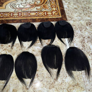 Cabello Humano Vietnamita Virgen, Extensiones Lisas con Flequillo, Peluca con Flequillo Lateral, la Mejor Calidad - Product Image 3