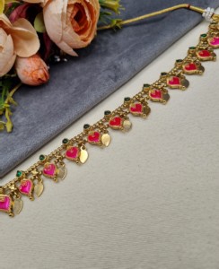 Gold Plated South <b>Indian</b> Temple <b>Jewelery</b> Set With Earrings Wedding Partywear Jewellery Set Traditional Ethnic Wear Jewellery Set - Product Image 2