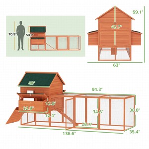 Robusto Pollaio in Acciaio con Design a Rete per l'Allevamento di Polli - Product Image 4