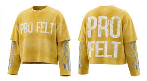 T-shirt court streetwear uni à manches courtes, coupe décontractée, tendance, respirant, à double manche imprimée, 100% coton, style hip-hop - Product Image 5