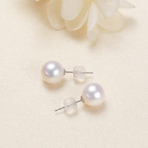 Pendientes Clásicos de Perlas de Agua Dulce Redondas de 14K con Luz Intensa, Mini Perlas de Zhuji con Temperamento, Mini Perlas Clásicas - Product Image 3
