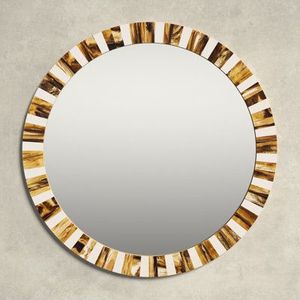 Designer Crafted Bone Inlay Resin <b>Mirror</b> Frame For Luxury Residential And Hospitality Interior Projects - Product Image 5