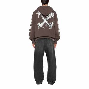 New Style Winter Heavyweight Custom Design Lightweight High Quality Streetwear Men's Hoodies with Printed - Product Image 6