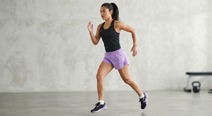 Women's High <b>Waist</b> Spandex Knit <b>Elastic</b> <b>Waist</b> Drawstring Anti-Slip Breathable Quick Dry Yoga Gym Fitness Shorts - Product Image 5
