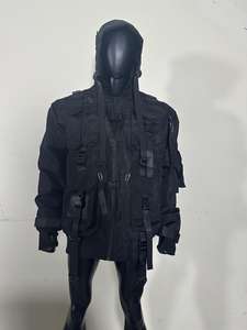 Veste tactique pour homme en toile vintage personnalisée |   Veste d'hiver coupe-vent et imperméable avec fermeture éclair et plusieurs poches |   OEM ODM Disponibles - Product Image 2