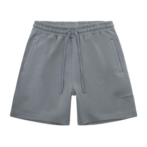 Wholesale Summer <b>Sweat</b> Custom Blank Front Mid 100% Polyester Canvas Knitted <b>Mens</b> Fitness <b>Shorts</b> Workout Athletic Solid Print - Product Image 1