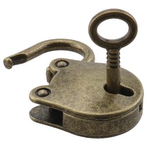 Mini Candado de Bronce Antiguo con Llaves, Candado Metálico Retro Vintage, Estilo Arcaico, Candado Pequeño Decorativo para Joyero, Diario - Product Image 4