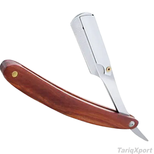 Rasoir de Barbier Professionnel de Haute Qualité en Acier Inoxydable pour Hommes, Outil de Toilettage de Précision avec Manche en Bois, pour Visage et Corps - Product Image 6