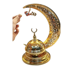 Luxury Gold-Plated Brass Date Bowl With Embossed <b>Lid</b> Handcrafted Traditional Arabic Serving Dish For Ramadan <b>Decor</b> & Weddings - Product Image 5