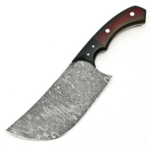 Couteaux de cuisine LEGACY BLADES modernes, écologiques, faits à la main en acier Damas, couteau à viande à bord tranchant comme un rasoir, manche en bois, passe au lave-vaisselle - Product Image 1