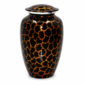 Antique Texture Black Color Cremation Urn Memorial Picture Sticker with Enamel Cremation Urn for Human Funeral Ashes - Product Image 2
