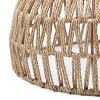 Abat-jour de plafond bohème tressé à la main, style côtier, en corde de jute naturelle, 30 cm
