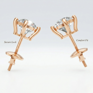 Pendientes de Diamantes Cultivados en Laboratorio con Certificado IGI, CVD HPHT, 1ct 2ct 3ct, F VS1, Oro de 9K/14K/18K, Chapados en Rodio, Modernos - Product Image 4