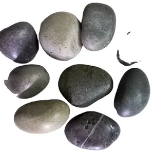 Broyeur à boulets brut et rond décoratif gris foncé non poli hautement poli - Product Image 1