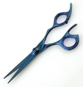 Ciseaux à cheveux en acier inoxydable bleu, ultra-affûtés, pour salon de coiffure, ciseaux de barbier pour la coupe et le coiffage des cheveux - Product Image 1
