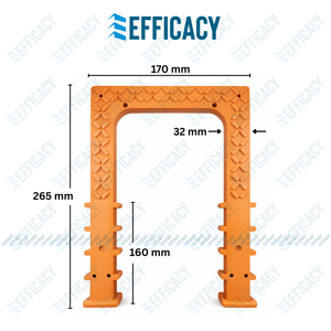 Peldaños de PVC de 265x170x32 mm con varilla central de 16 mm |   Escalón de polipropileno para alcantarilla - Product Image 1