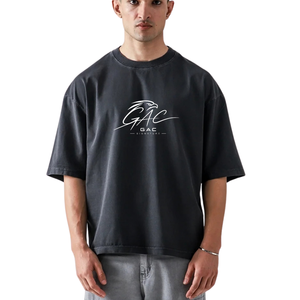 Camiseta Oversize de Algodón 100% Sólido, Manga Corta, Cuello Redondo, Estilo Casual Urbano, Ecológica, Corte Regular, Venta al por Mayor, Pedido a Granel - Product Image 1