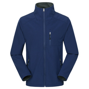 High Quality Men's Outdoor <b>Waterproof</b> Plus Size Insulated <b>Warm</b> Softshell <b>Jacket</b> New Style Windbreaker Fleece Embroidery Printing - Product Image 4