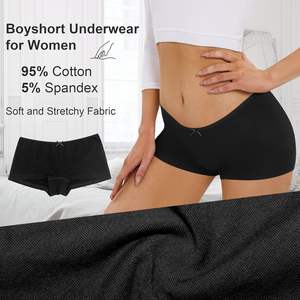 Braguitas tipo bóxer para mujer Signature, ligeras, de punto, transpirables, elásticas, de corte moderno, cobertura total, comodidad diaria - Product Image 5