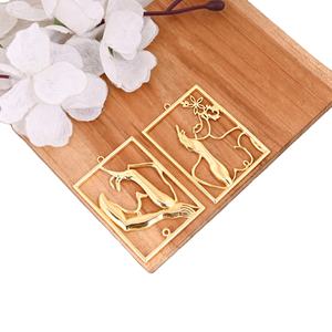 Classic Trendy Vintage Style Gold Plated Brass Jewelry Set Unique Handmade Human Hand <b>Earrings</b> <b>Fashionable</b> Supplier - Product Image 1