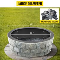 Anneau de foyer extérieur de 42 pouces, diamètre intérieur de 36 pouces, en acier massif de 3,0 mm d'épaisseur, insert robuste pour foyer de camping DIY
