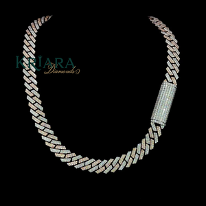 Women's & Men's Moissanite <b>Statement</b> <b>Necklace</b> Round Brilliant Cut 18K Gold Plated S925 Silver Luxury Jewelry - Product Image 2