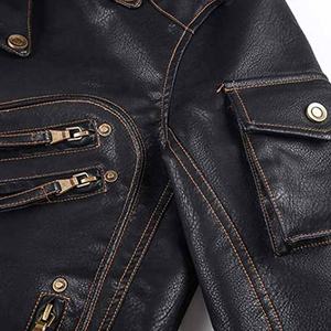 Color sólido Pu cuero invierno moda hombres chaqueta nueva llegada calidad superior hombres chaqueta de cuero a precio razonable - Product Image 5