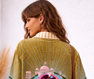 Veste bomber brodée en velours Kantha floral artisanal de qualité supérieure, respirante et écologique pour femmes, vêtements d'hiver - Product Image 2