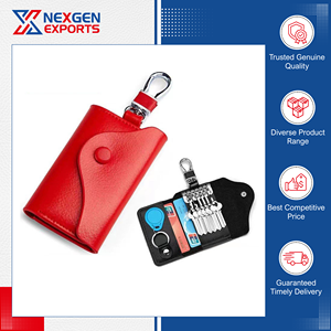 Última llegada de stock: Porta llaves y tarjetas de cuero PU hecho a mano de alta calidad y durabilidad, a un precio de mercado impresionante. - Product Image 6