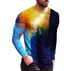 Camiseta Tie Dye Antibacteriana 100% Algodón para Hombre, Manga Larga, Corte Holgado, Venta al Por Mayor - Product Image 6