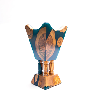 Brûleur d'encens décoratif en bois et résine, fait main, avec logo personnalisé, motif ange d'amour, forme personnalisable pour la maison - Product Image 5