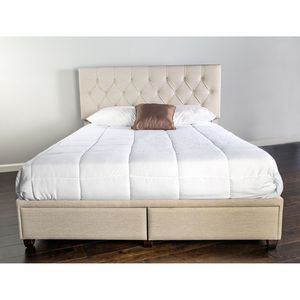 Lit King Size avec rangement intégré, meubles rembourrés, livrés en boîte - Product Image 5