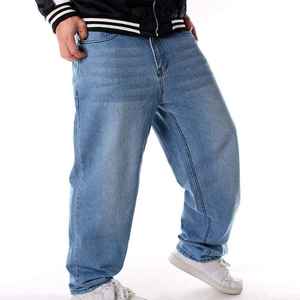 Jeans Personalizados de Corte Recto y Holgado para Hombre, Lavado Claro, Tallas Grandes, Secado Rápido y Transpirables, para Todas las Temporadas - Product Image 5