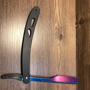 Professional Barber Folding Shaving <b>Razor</b> full color <b>Single</b> Half <b>Blade</b> Straight Edged <b>Razors</b> with Custom Logo - Product Image 4