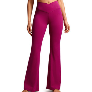 Stylish Women Flared Pant Modern Design High Waist Soft Fabric <b>Bell</b> Bottom Pants Perfect For Casual Office And Street Wear - Product Image 1