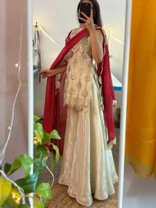 Lehenga Choli de Seda Fandy con Bordado de Hilo y Lentejuelas, Dupatta de 2.20 Metros, Completamente Cosido, Ropa Étnica para Boda, Tallas M, L, XL, XXL - Product Image 2