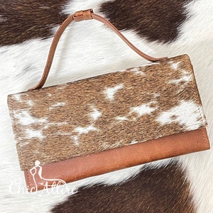 New Arrival Cowhide Leather Clutch Purse Pouch <b>Wallet</b> Luxury Hair on Hide Genuine Leather Credit <b>Card</b> <b>Holder</b> <b>Wallet</b> Gift Women's - Product Image 1