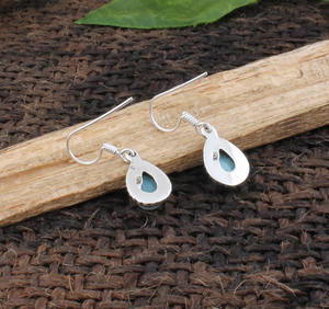 Boucles d'oreilles en zircon naturel, argent sterling 925 massif, faites à la main, style vintage, pour un cadeau d'anniversaire de mariage - Product Image 5