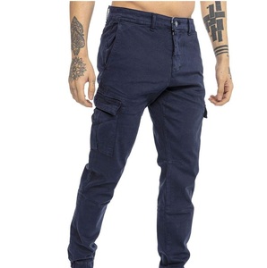 Pantalon cargo streetwear OEM délavé pour hommes, coupe large et droite, multi-poches, style workwear - Product Image 2