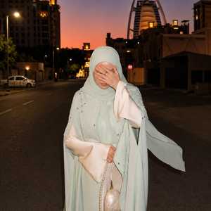 Embellished Hooded Long Sleeve <b>Loose</b> Fit Modest Abaya Cape Style Muslim Maxi <b>Dress</b> Elegant Islamic Kaftan Dubai Style Farasha - Product Image 2