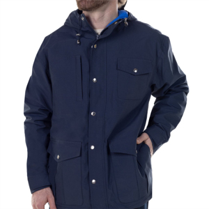 Parka d'hiver décontractée pour homme, style urbain, à manches longues, avec capuche, en toile de qualité, rembourrée en coton, fermeture éclair, grandes tailles L-7XL - Product Image 3