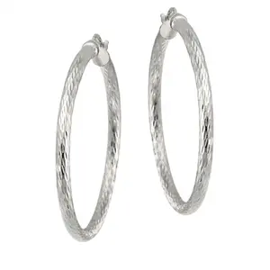 Silver Plated Hoop Earrings Classic Fashion Jewelry accessories for ladies women girls party
