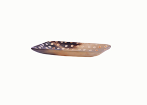 Plateau artisanal en corne de buffle poli naturel, bol de service pour salade et fruits, idéal pour les fêtes, les mariages et la décoration intérieure - Product Image 4