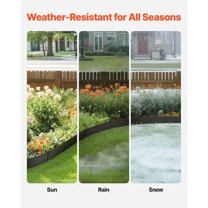 5 Confezioni di Bordature per Giardino in Acciaio Resistente 39 X 4, Resistenti alla Ruggine, Flessibili, per Prato e Paesaggistica - Product Image 2