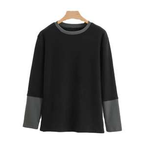 T-shirts à fond épais pour femmes, manches longues, t-shirts chauds pour femmes, hauts en polaire multicolores, sous-vêtements tendance - Product Image 1