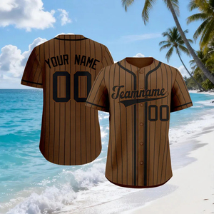 Camisetas de béisbol personalizadas con estampado 3D, talla grande, unisex, con rayas anchas, nombre personalizado, número, logotipo del equipo - Product Image 3