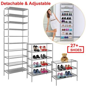 Organizzatore per Scarpe a 10 Livelli con 27 Scomparti Staccabili, Scaffale Impilabile in Tessuto Non Tessuto - Product Image 6